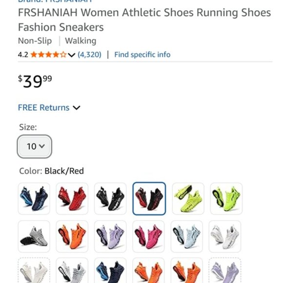 Designer Women's Workout Sneakers, Size 10 - Picture 8 of 9